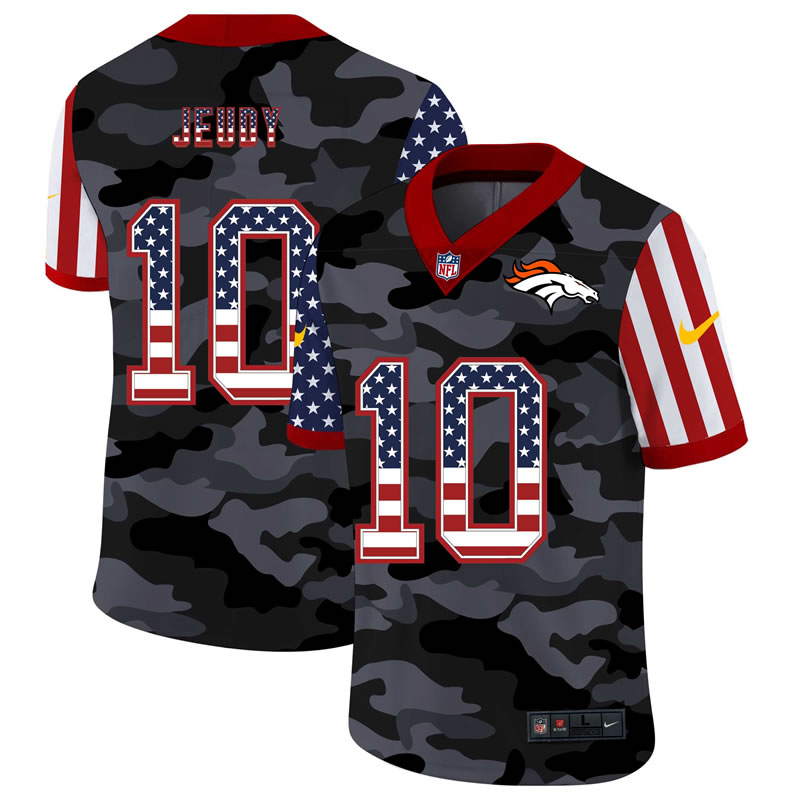Nike Denver Broncos 10 Jeudy 2020 USA Camo Salute to Service Limited Jersey zhua